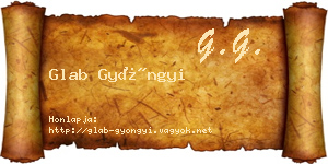 Glab Gyöngyi névjegykártya